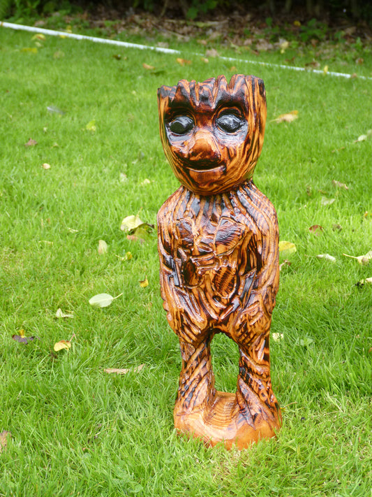 1 Chainsaw carved Groot sculpture