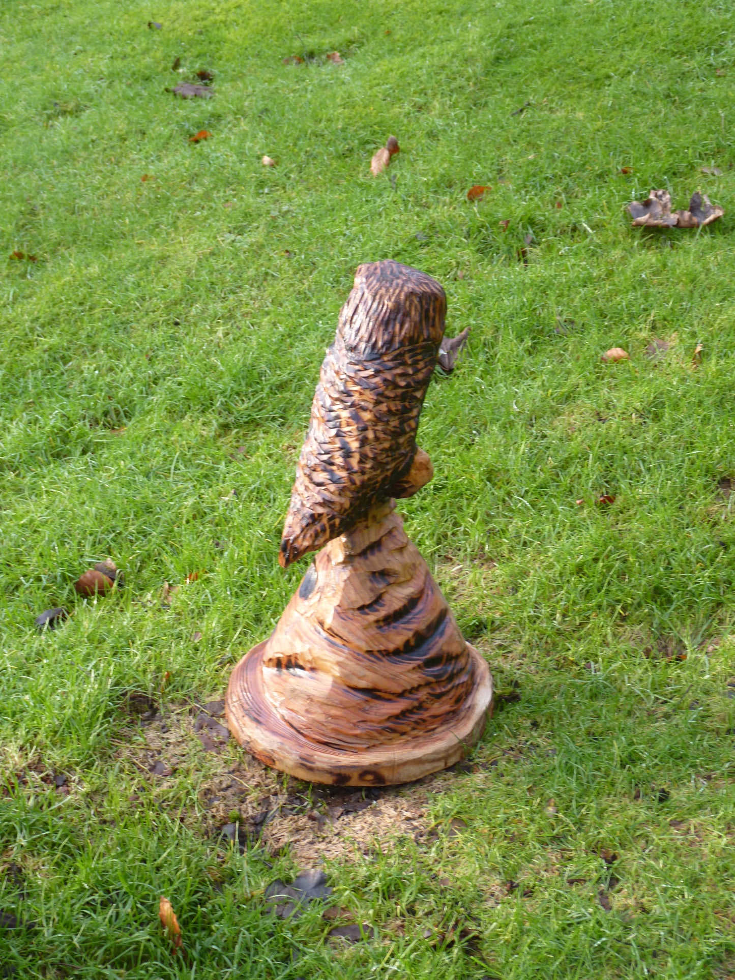 1 Chainsaw carved Owl on harry potter Sorting hat