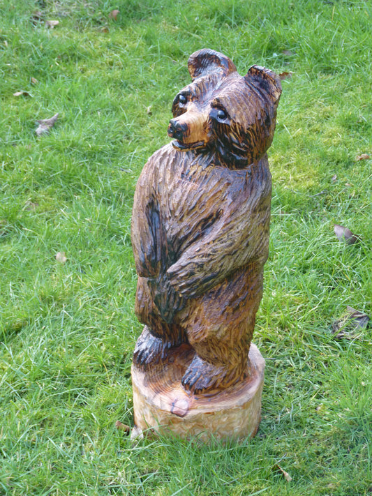 1 Chainsaw Carved Standing Bear