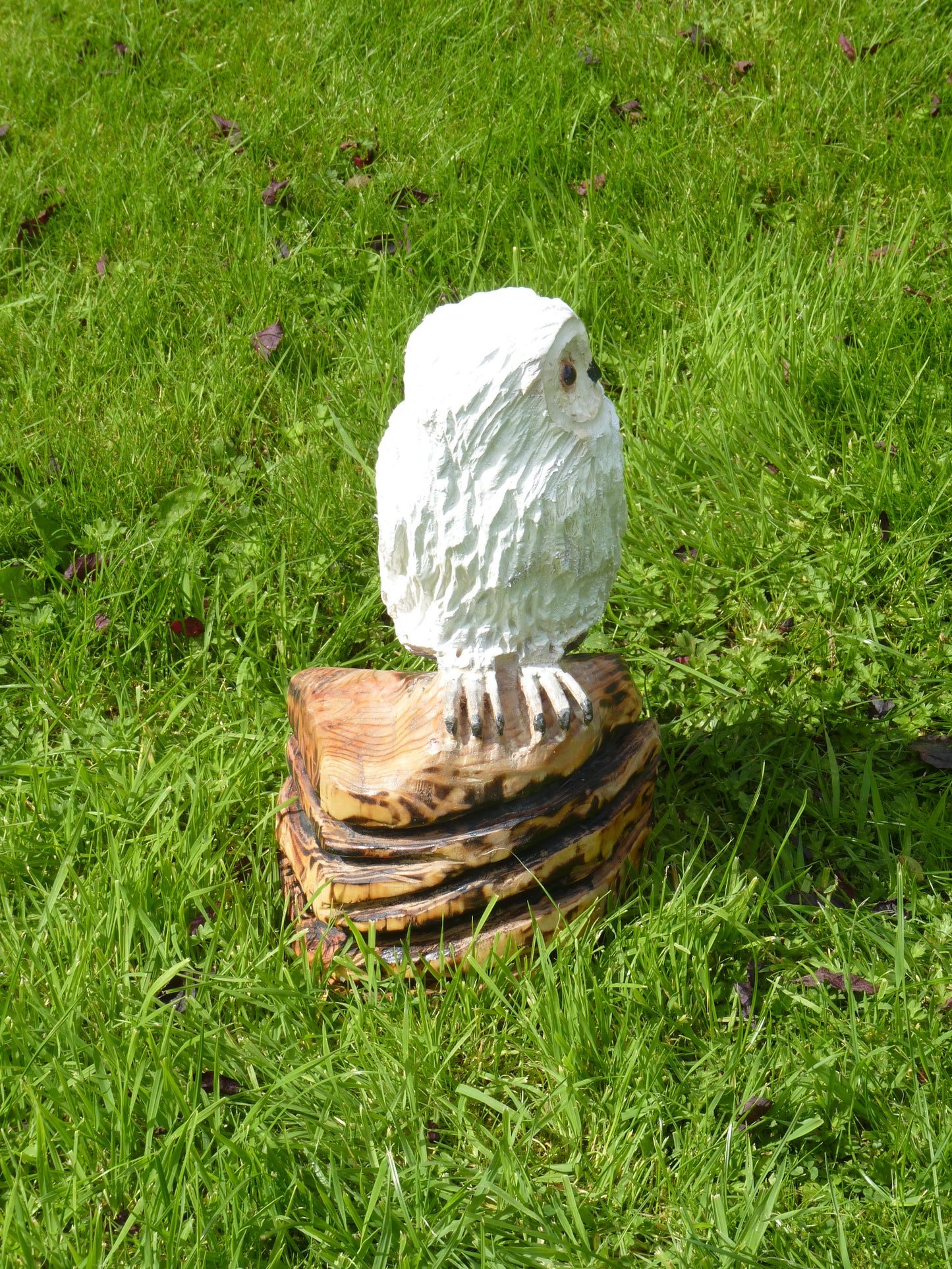 1 Chainsaw carved Snow Owl