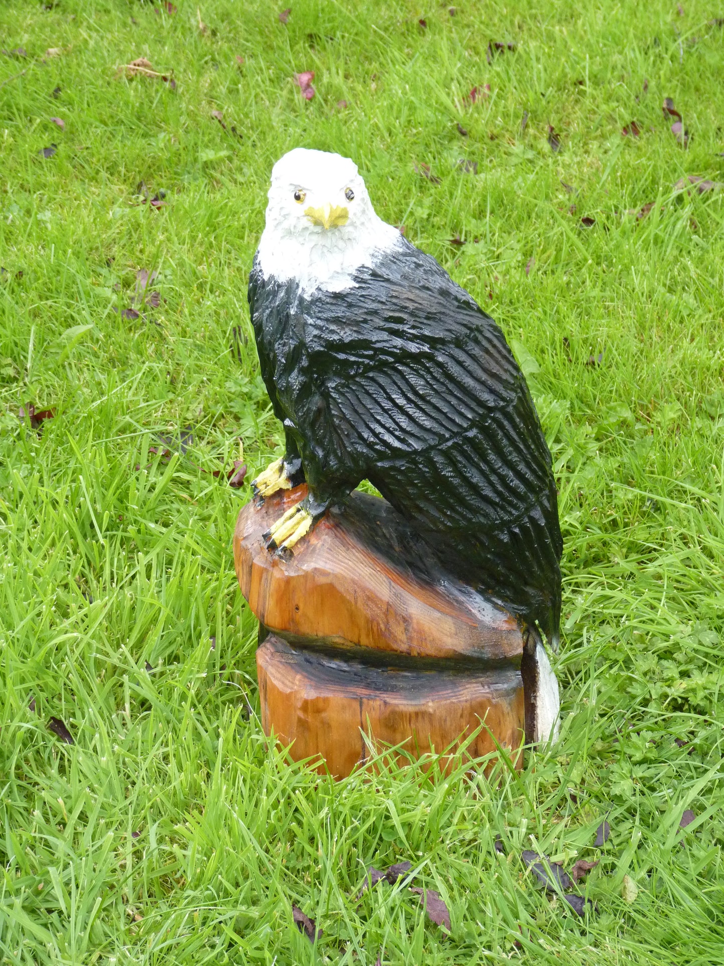 1 Chainsaw carved Eagle garden sculpture