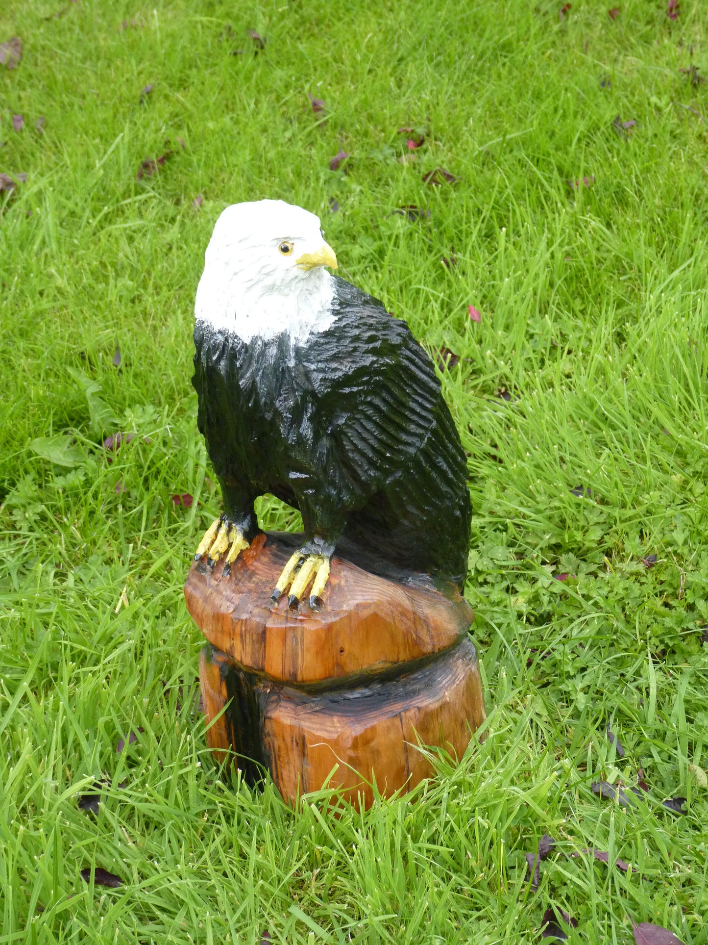 1 Chainsaw carved Eagle garden sculpture