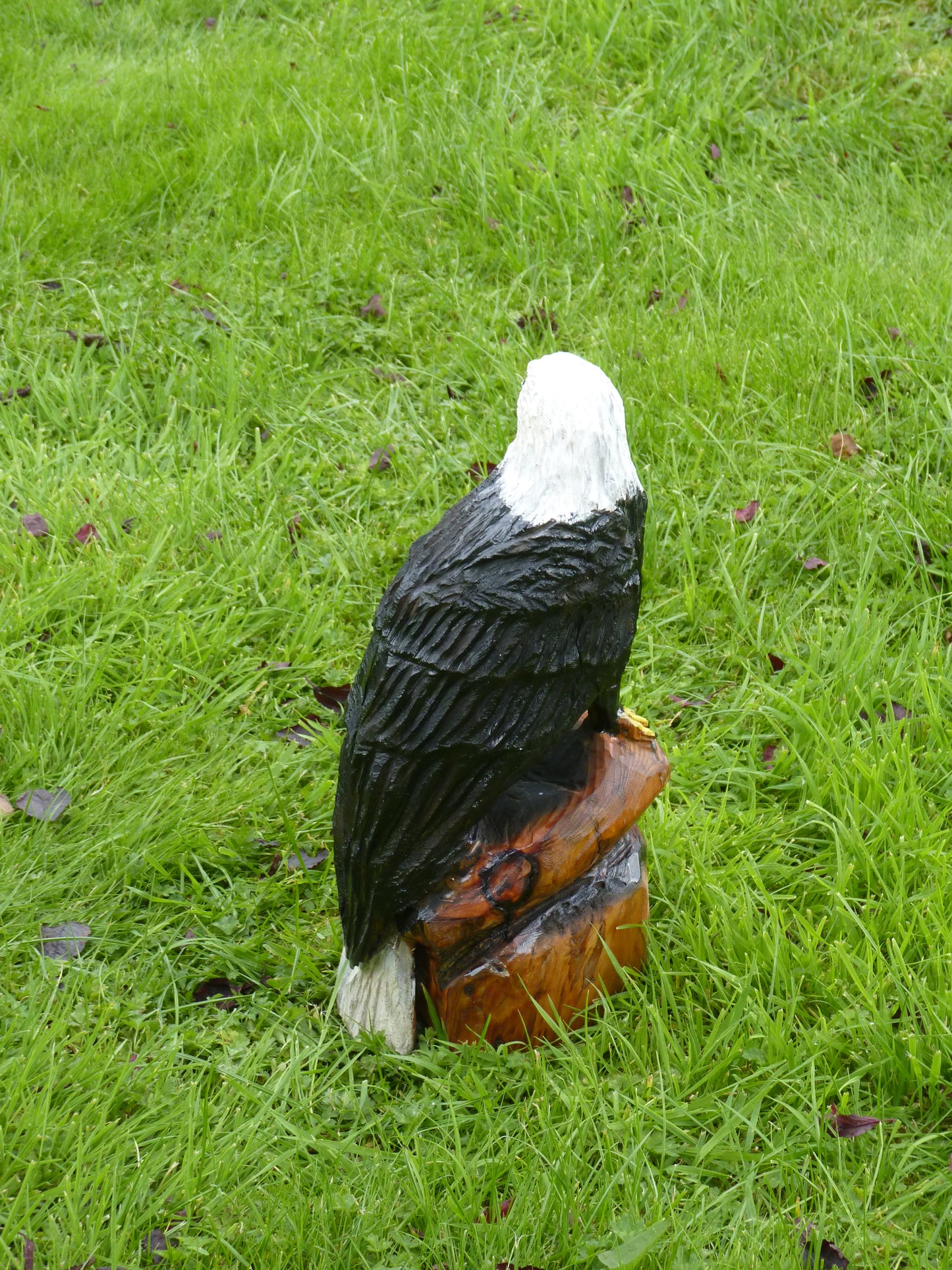 1 Chainsaw carved Eagle garden sculpture