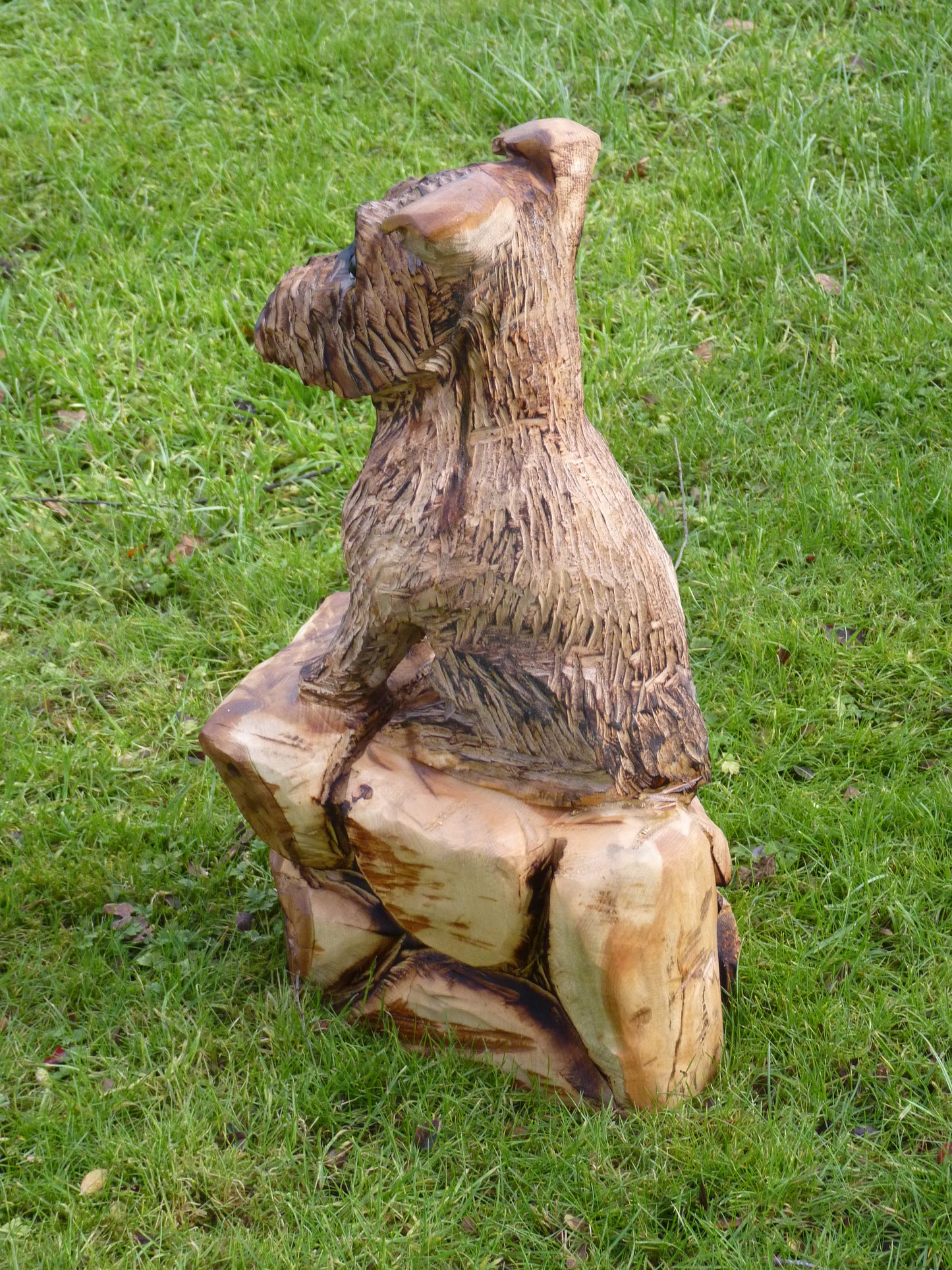 1 Chainsaw Carved Miniature Schnauzer